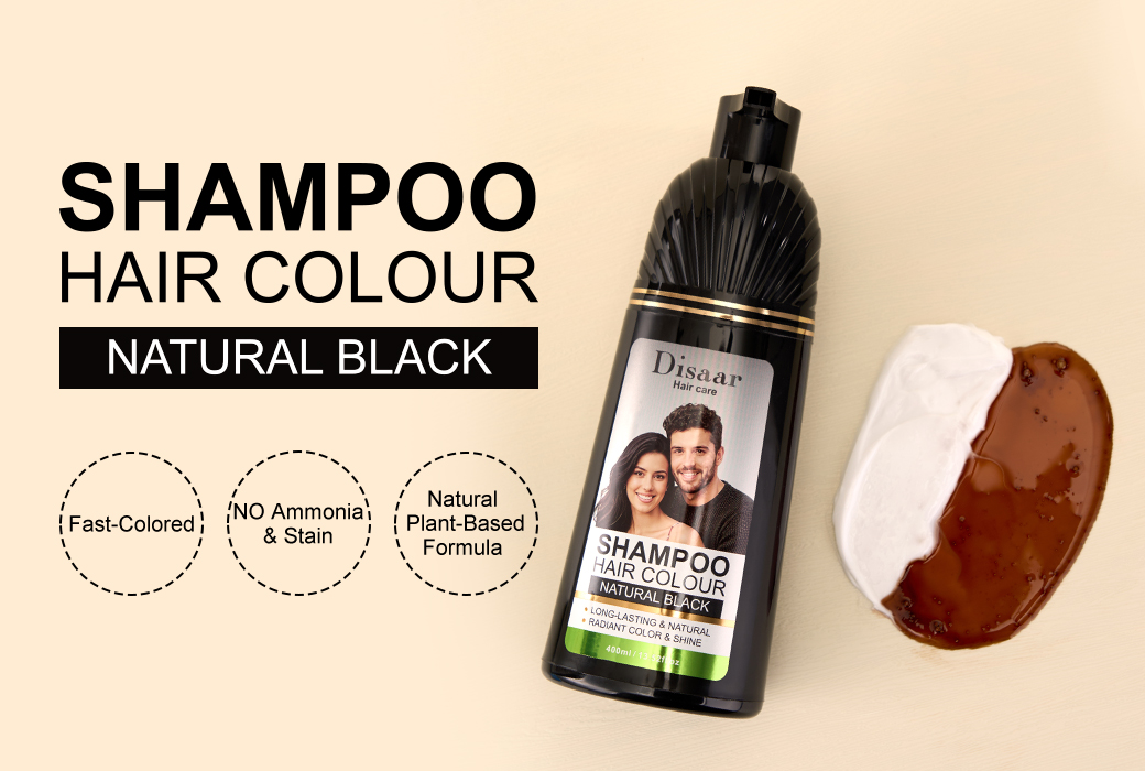 Disaar 400ml Rosemary Oil & Biotin Natural  Black Hair Color Shampoo