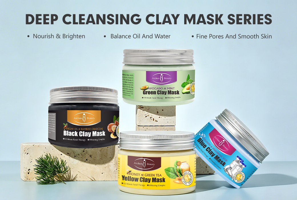 Aichun Beauty Facial Clay Mask Series Deep Cleansing Clay Mask for Pore Cleansing Oil Balance and Smooth Skin Care
