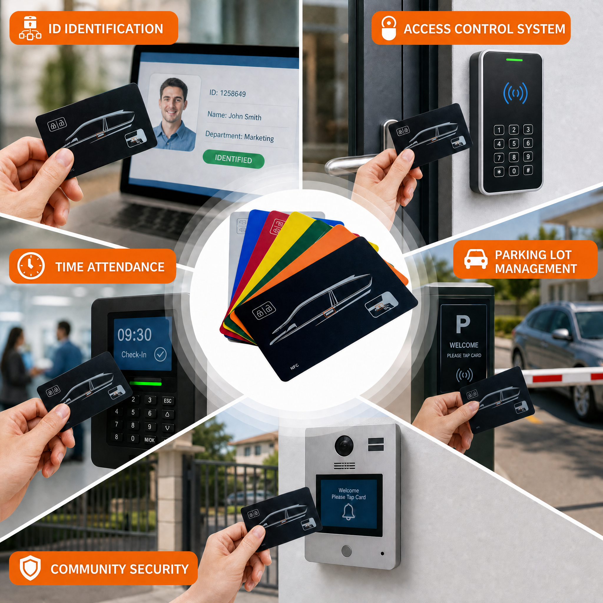 Individuální LF RFID karta 125 kHz, TK4100, EM4200, T5577, karta pro bezkontaktní systémy řízení přístupu, velkoobchod