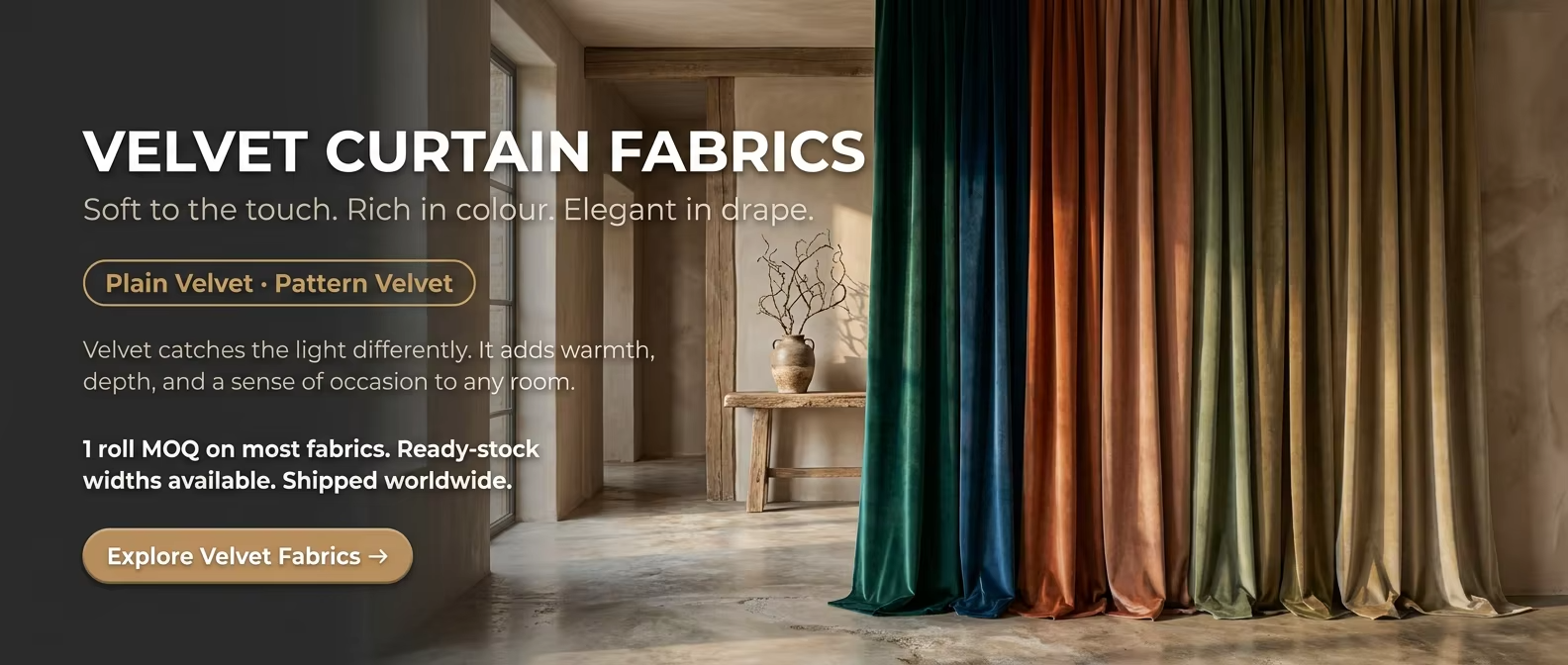 Velvet Curtain Fabric