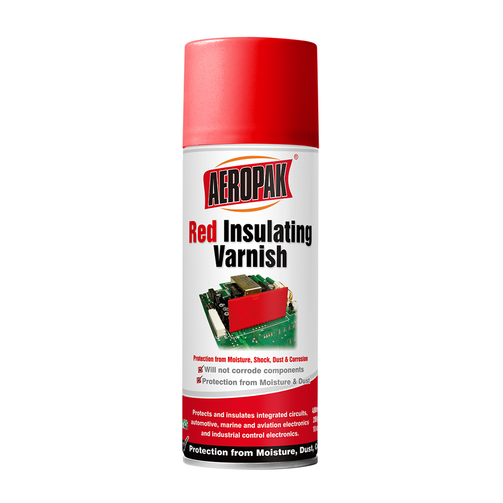 AEROPAK isolerende lak som konform deksel for PCB, rød spraylak for PCB i spraydose
