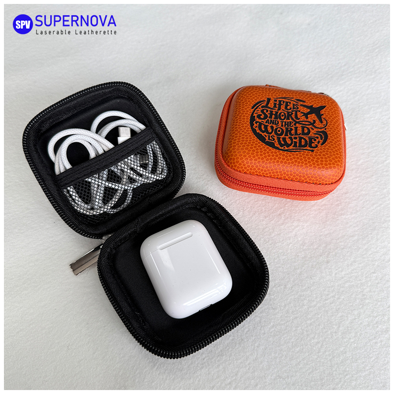Laserable Leatherette Earphone Case