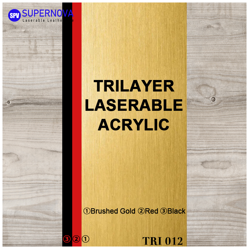 1.5mm Trilayer Layers Acrylic Laserable Sheets with Adhesive