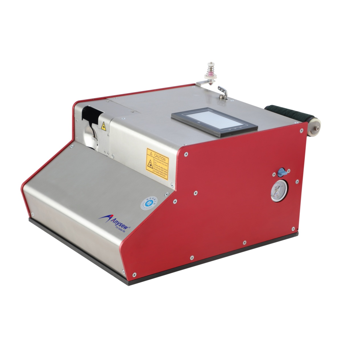 Automatic button wrapping machine for hot melting thread