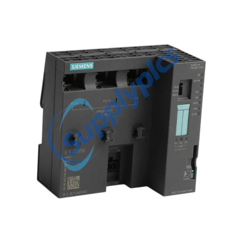 Siemens 6ES7151-8AB01-0AB0 SIMATIC DP IM151-8 PN/DP CPU for ET200S In stock
