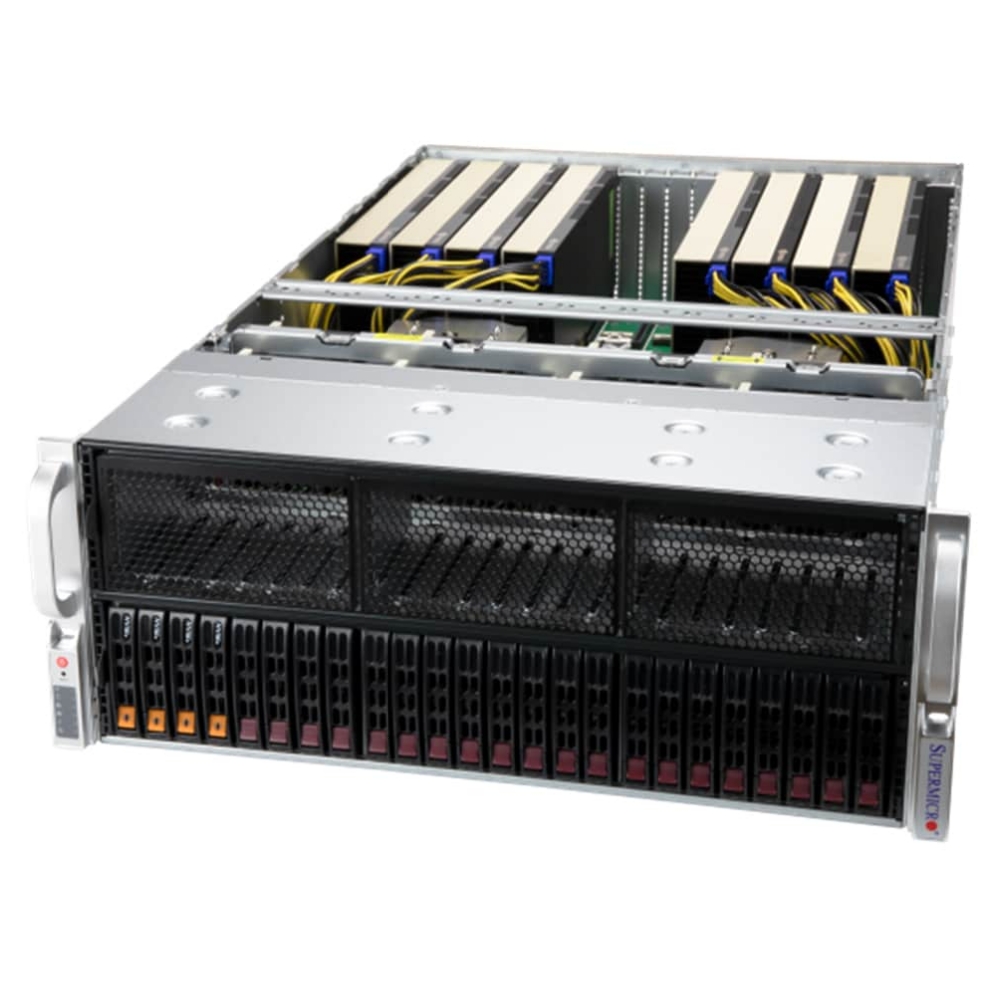 Supermicro AS-4125GS-TNRT: 4U Dual AMD EPYC AI Server, 10-GPU Direct-Attach Deep Learning & HPC Powerhouse