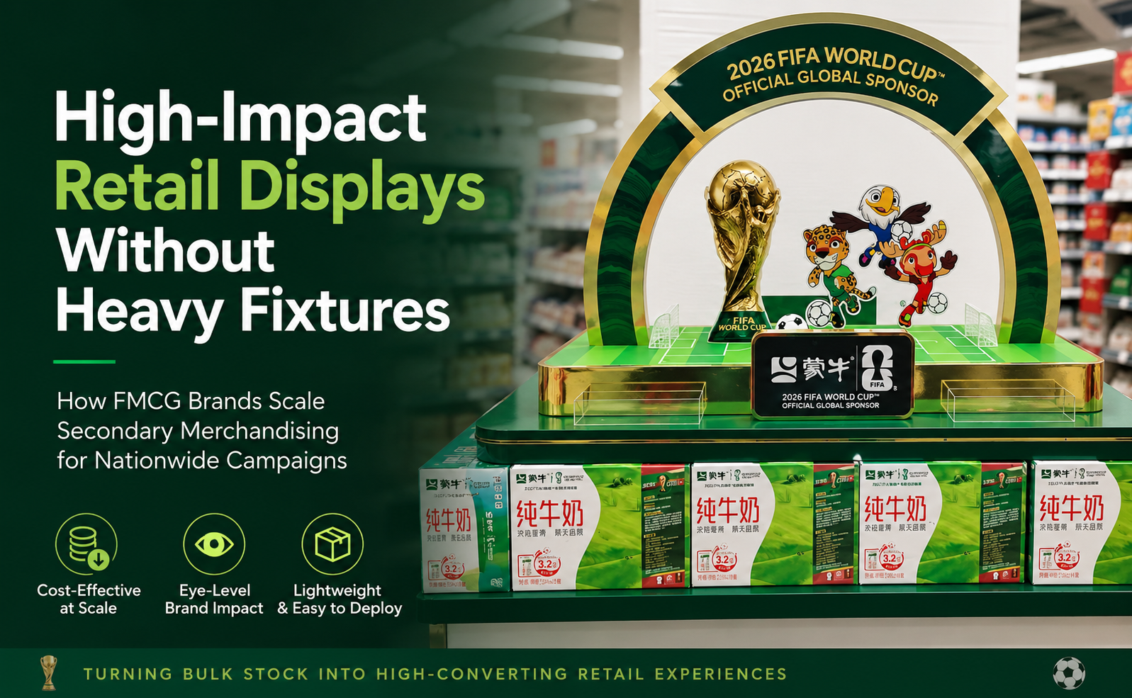 Eye-Level Shopper Marketing for Mega Sports Campaigns | Budget-Optimized Secondary POP Displays for FMCG