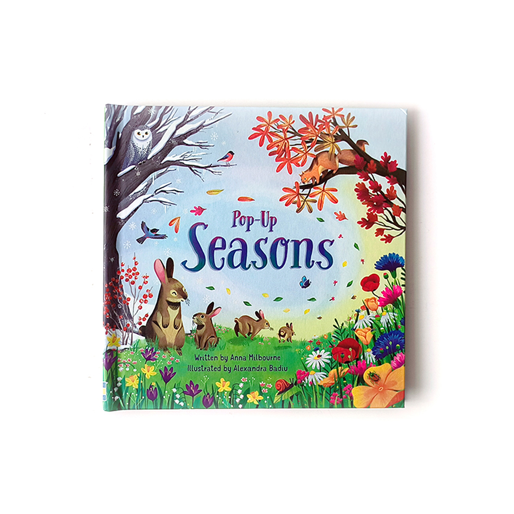 Pop-Up Seasons Interactive 3D Hardcover Book, Educational Nature Storybook for Toddlers