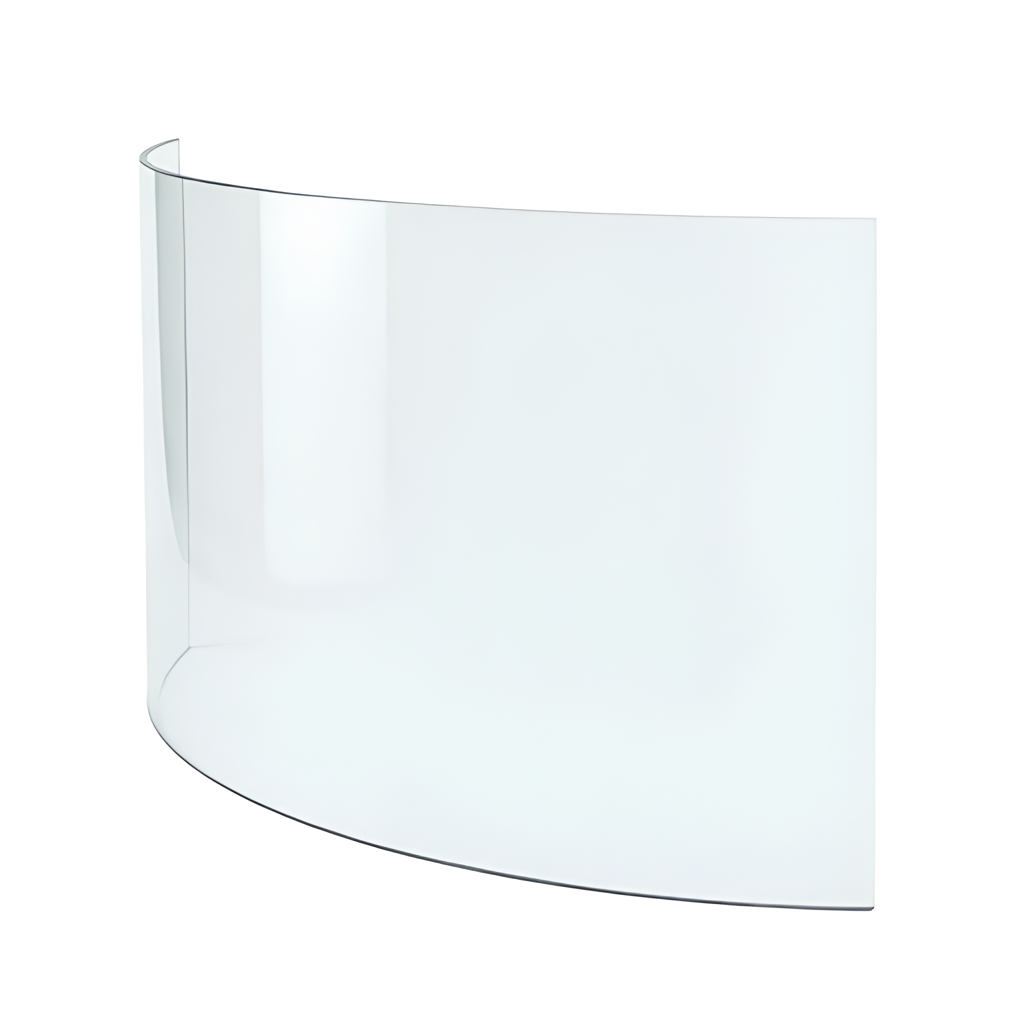 Vidro Curvo Aquecido Ultraclaro, Duplamente Curvo, Hiperbolóide, com Forma Personalizada, Temperado, Laminado e Isolado