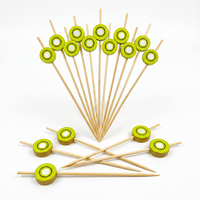 Spiedino in bambù a fette di kiwi, 4,72 pollici