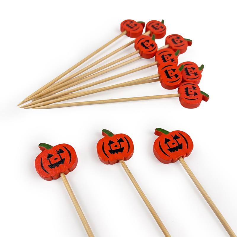 Stecchino per bambù a forma di zucca Jack O' Lantern per Halloween, 4,92