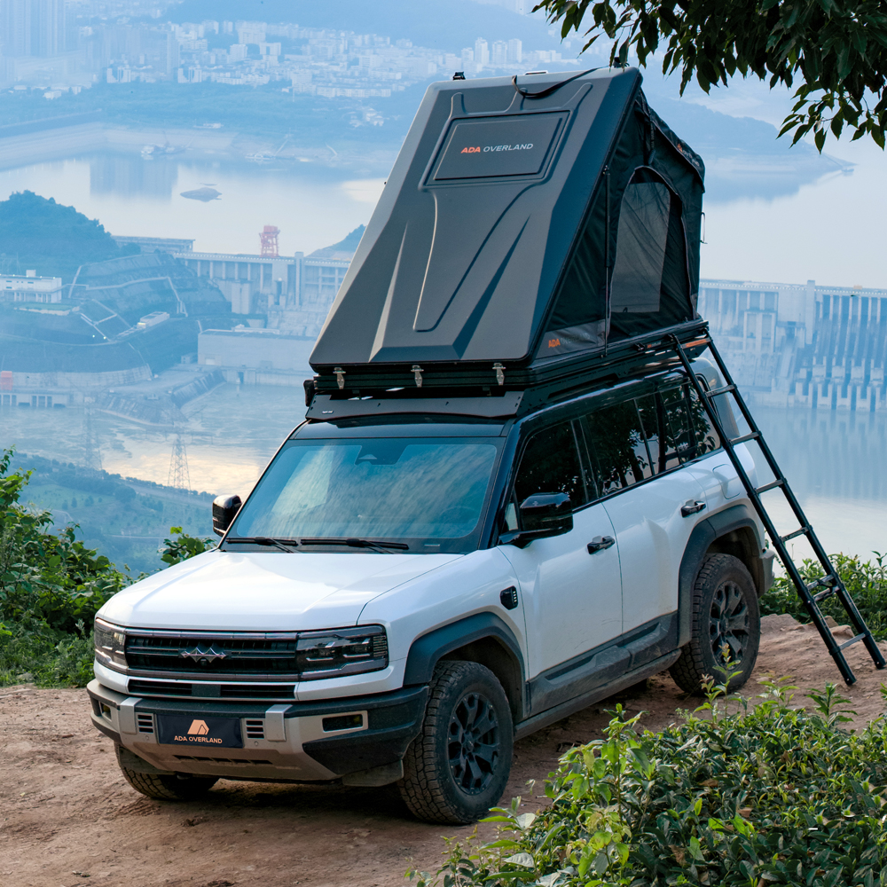 Tenda Automática de Abrir Rápido no Teto com Estrutura Rígida em Triângulo de Alumínio