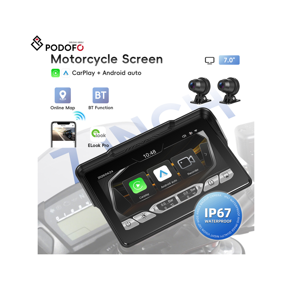 Monitor Portatile għall-Motoriċikli ta’ Podofo, 7