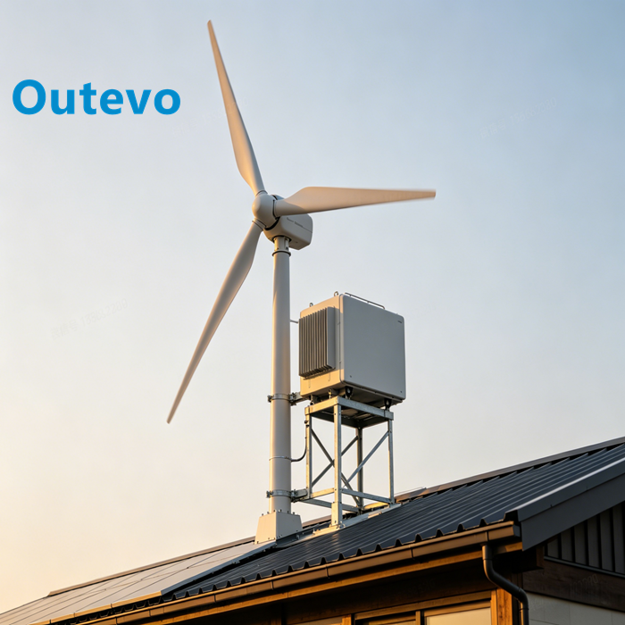 400 W Çatı Üzerine Monteli Küçük Rüzgâr Türbini Sistemi, Evde Kullanım İçin Sessiz Ev Tipi Rüzgâr Enerjisi Jeneratörü