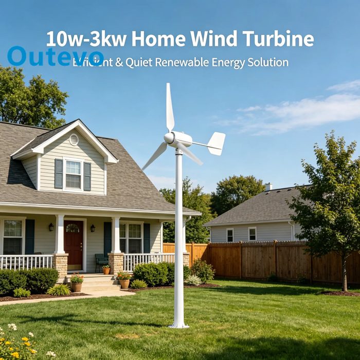 200W Mini Small Wind Power System Silent Portable Wind Generator for Home Courtyard Off-Grid Use