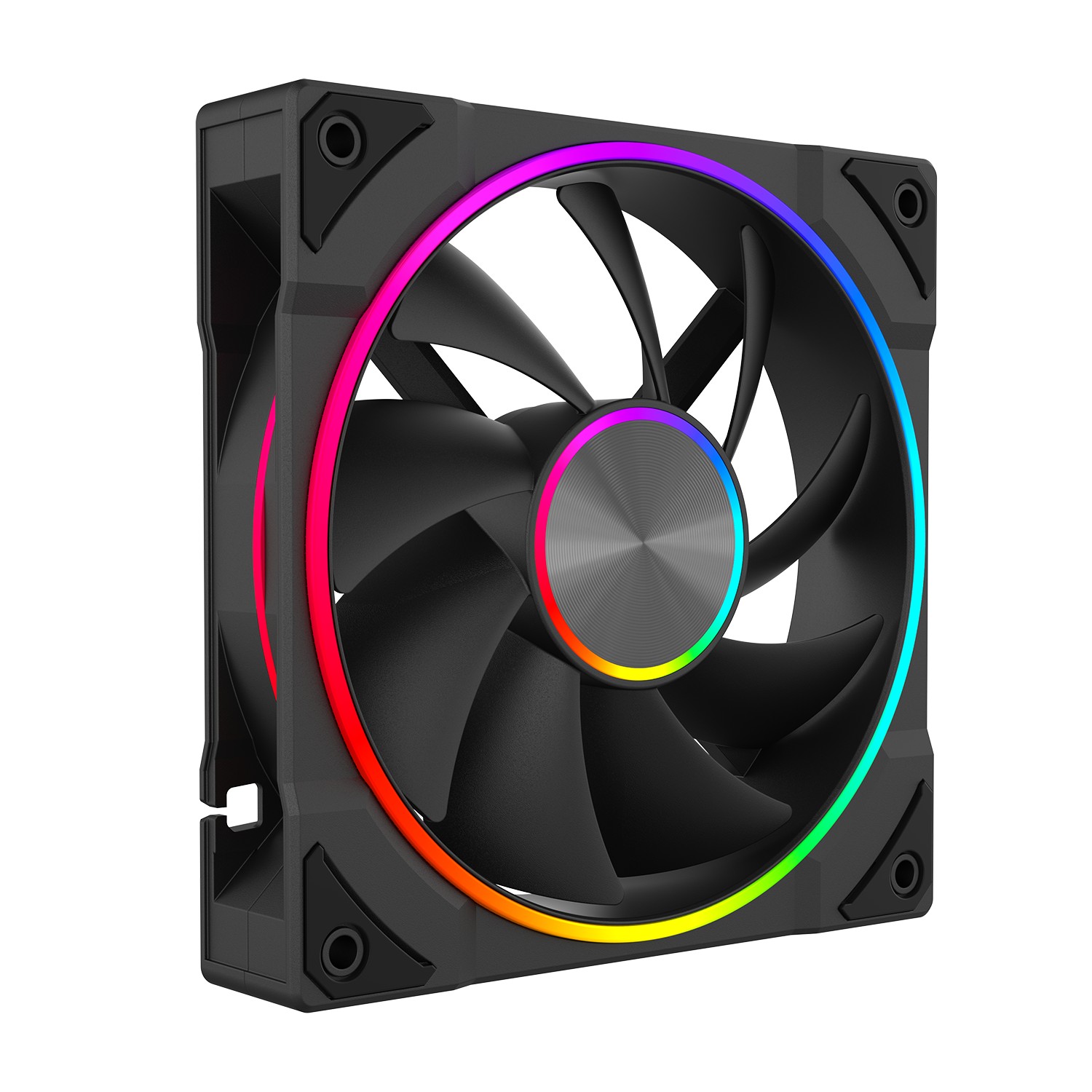 YF120R 120mm ARGB PWM PC Case Fan, CD-Pattern Dual-Halo Cooling Fan