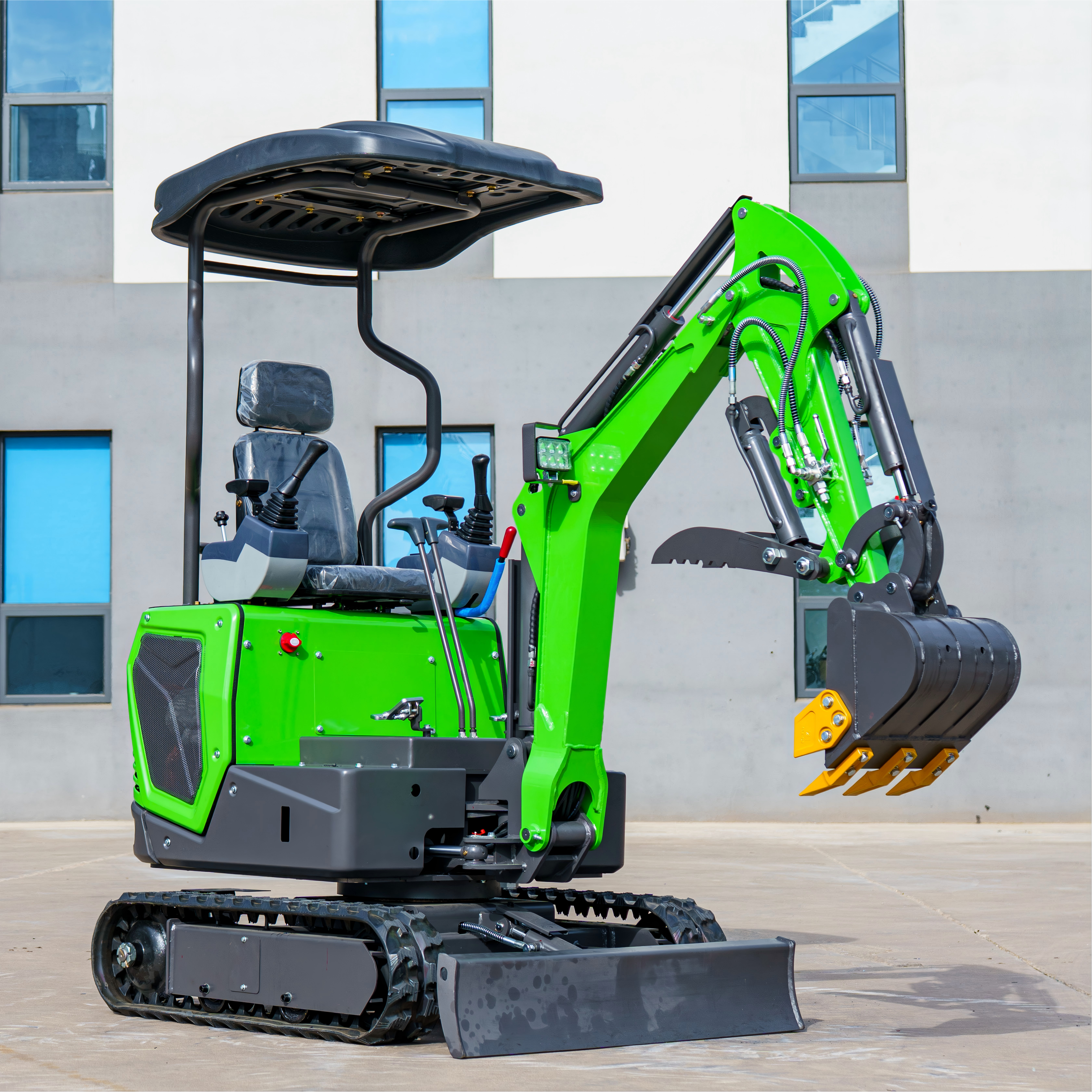 New 1.2Ton Upper Arm Lateral Swing Good Powerful Offers Special Green High Efficient Promotional Excavators Hot Sale
