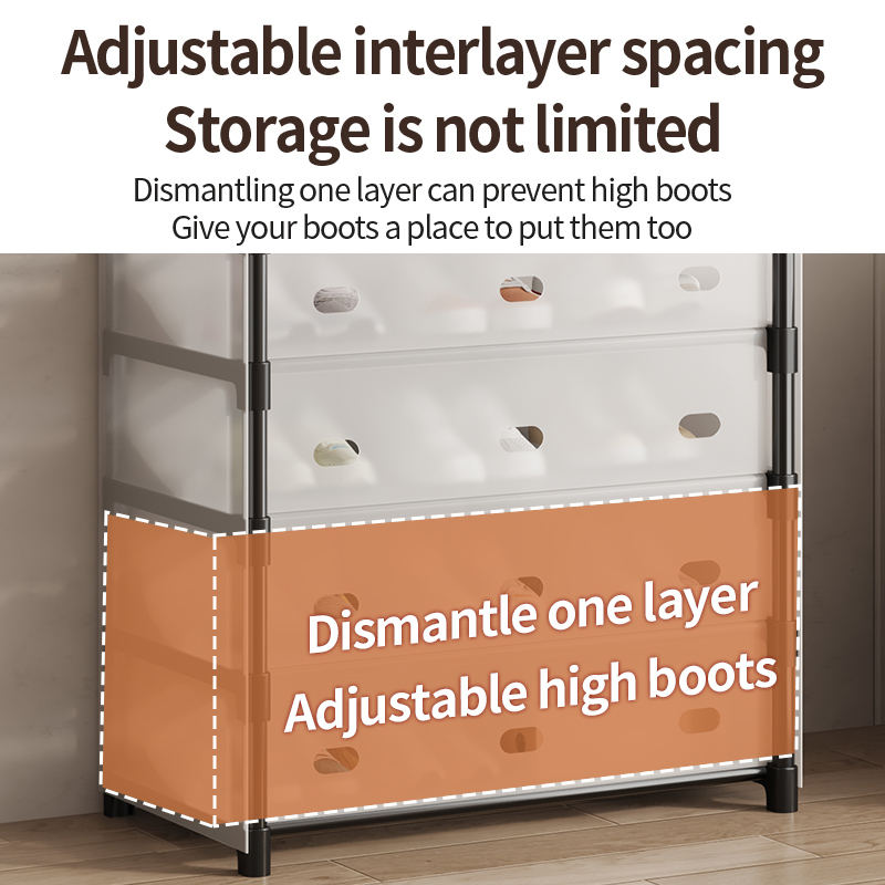 étagère à chaussures et chapeaux autoportante à 5 niveaux, organisateur de rangement multifonctionnel