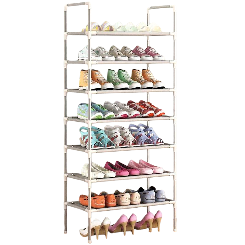 étagerie à chaussures en fer à 7 niveaux, anti-poussière, autonome et solide, pour entrée ou chambre d’étudiant