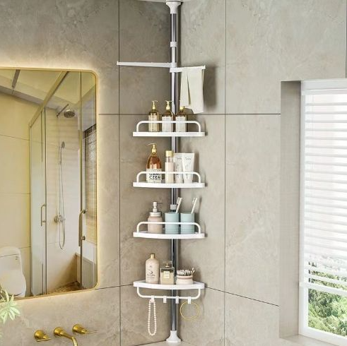 étagère d'angle de douche murale en métal de 2,6 m