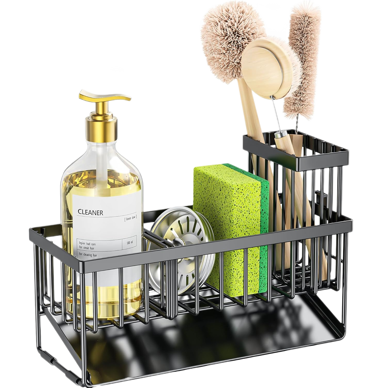 Panier organisateur pour évier de cuisine avec compartiments séparés