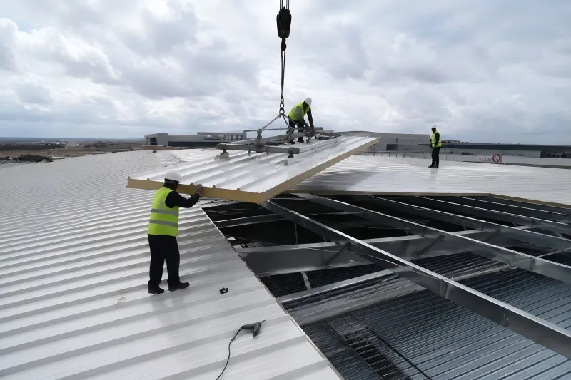 Sandwich Panel On-site Installation Diagram