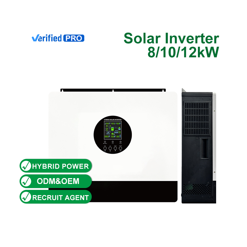 HYBRID SOLAR INVERTER 8KW/10KW/12KW Dual MPP trackers MPPT Voltage Range 60V-480V Communication WiFi/4G suitable foe household and commercial usage