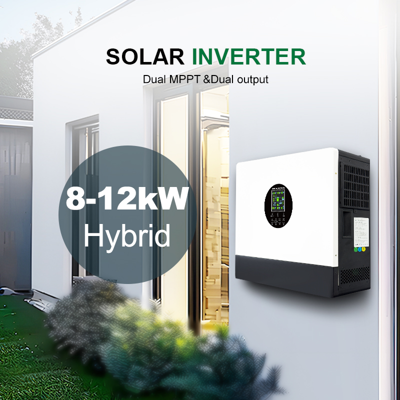 HYBRID SOLAR INVERTER 8KW/10KW/12KW Dual MPP trackers MPPT Voltage Range 60V-480V Communication WiFi/4G suitable foe household and commercial usage