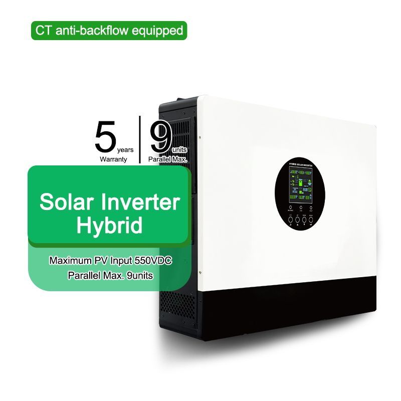 HYBRID SOLAR INVERTER 8KW/10KW/12KW Dual MPP trackers Supports parallel operation Maximum PV input voltage up to 550VDC suitable for household and commercial usage
