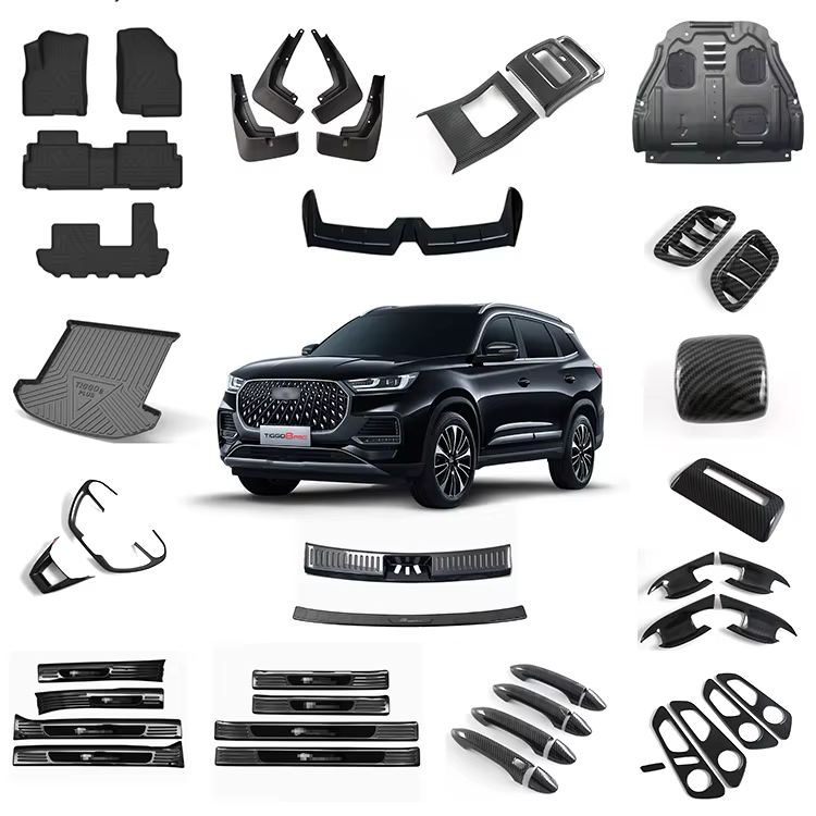 Maremlyn EV Car Accessories for Chery Tiggo 8 Pro Floor Mat Mudguard Engine Plate Spoiler Door Sill Guard Rear Trunk Guard