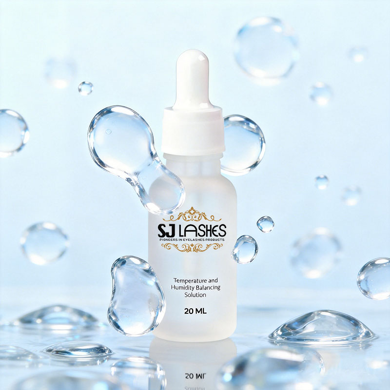 SJ LASHES Factory Wholesale Professional Eyelash Adhesive Temperature & Humidity Balancing Solution | 20ML Frosted Dropper Bottle with Custom Label & Matching Paper Box OEM/ODM 