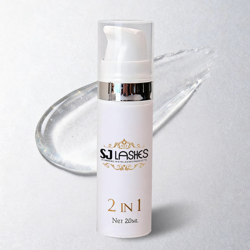 SJ LASHES Factory Wholesale Professional Eyelash Glue Gel Remover | 20ML Airless Pump Bottle with Custom Label & Matching Paper Box OEM/ODM