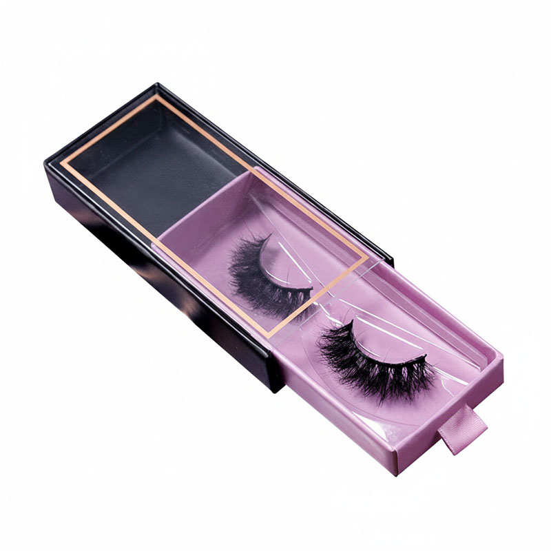 SJ LASHES Factory Wholesale Luxury Single Pair Eyelash Drawer Box | Custom Logo Private Label Sliding Lash Case na may Window at Adhesive Slot OEM/ODM