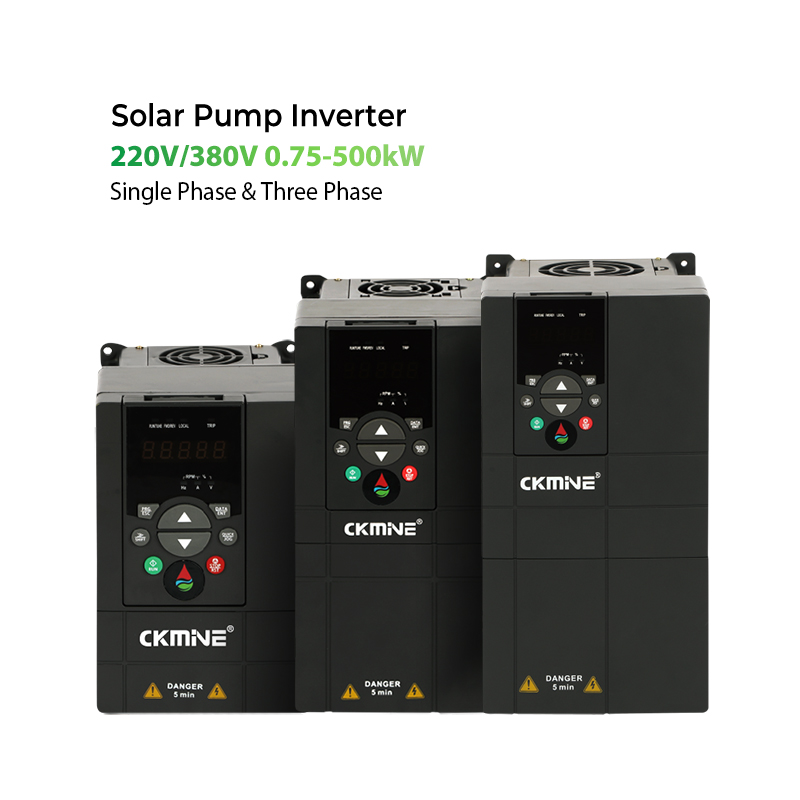 CKMINE – Bộ biến tần bơm năng lượng mặt trời giá sỉ rẻ, công suất từ 0,75–500 kW; bộ điều khiển bơm nước năng lượng mặt trời (VFD); một pha hoặc ba pha; điện áp 220 V / 380 V