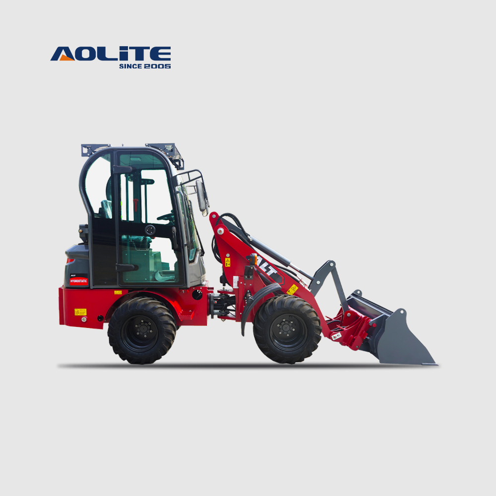 AOLITE 608H closed cabin CE certified wheel loader front end 4wd diesel mini wheel loader