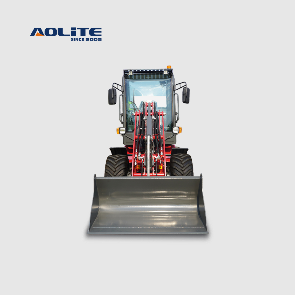 AOLITE 608H closed cabin CE certified wheel loader front end 4wd diesel mini wheel loader
