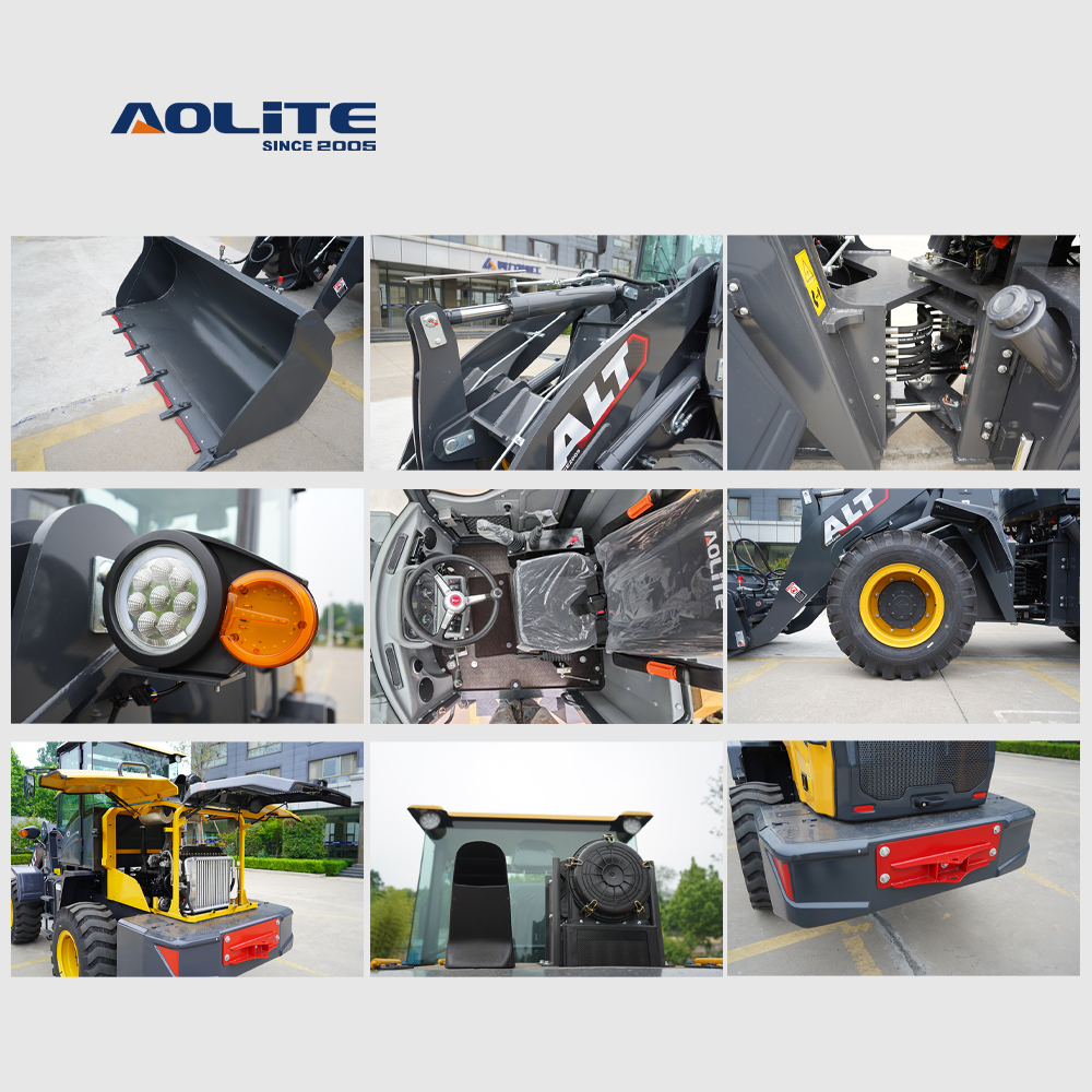 AOLITE 932T 디젤 4WD 2.0톤 기계식 조인트 전면 휠 로더