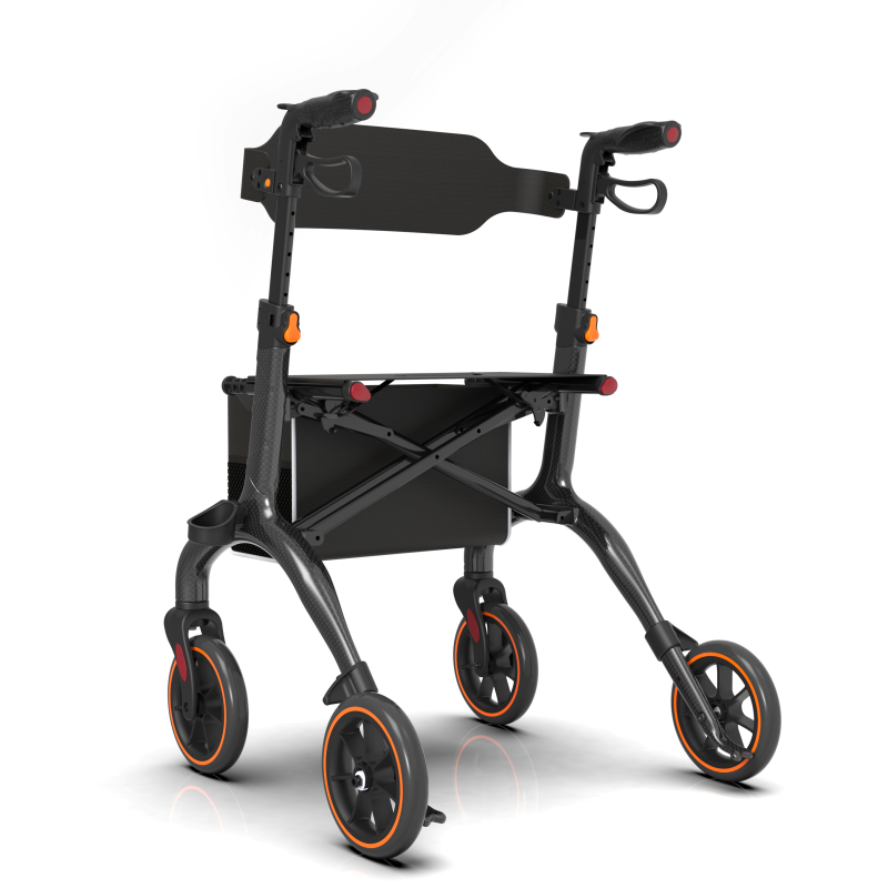 BC-WA04 Factory Adjustable Ultralight Foldable Carbon Fiber Walker (OEM/ODM)