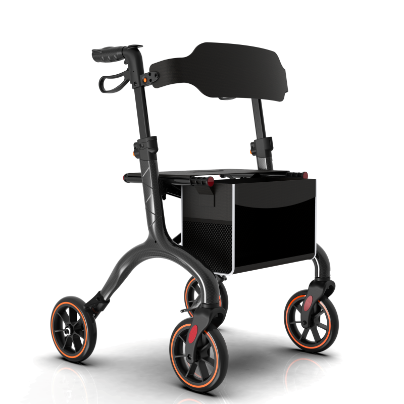 BC-WA04 Factory Adjustable Ultralight Foldable Carbon Fiber Walker (OEM/ODM)