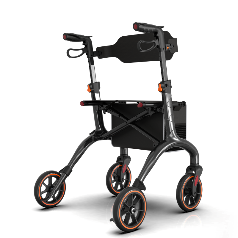 BC-WA04 Factory Adjustable Ultralight Foldable Carbon Fiber Walker (OEM/ODM)