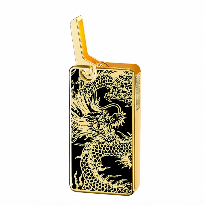 DB-1576 Luxury Gas Refillable Flint Lighter for Cigarettes Zinc Alloy Business Gifts Pretty Gift Box