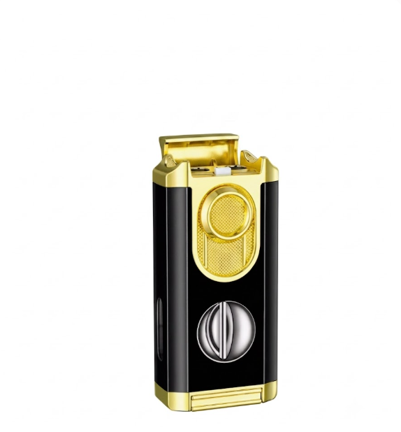DB-277 Cigar Lighter 2026 Luxury Hot Selling Products Triple Flame Cigar Torch Lighter with Lighter Holder and Cigar Cutter