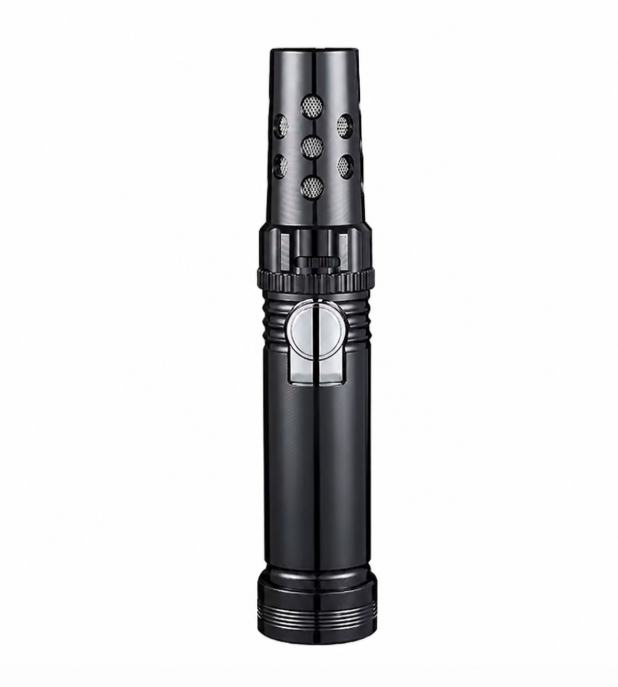  DB-607 Rechargeable Zinc Alloy Jet Torch Lighter with Minimalist Design Model  for Outdoor BBQ Camping Butane Refillable